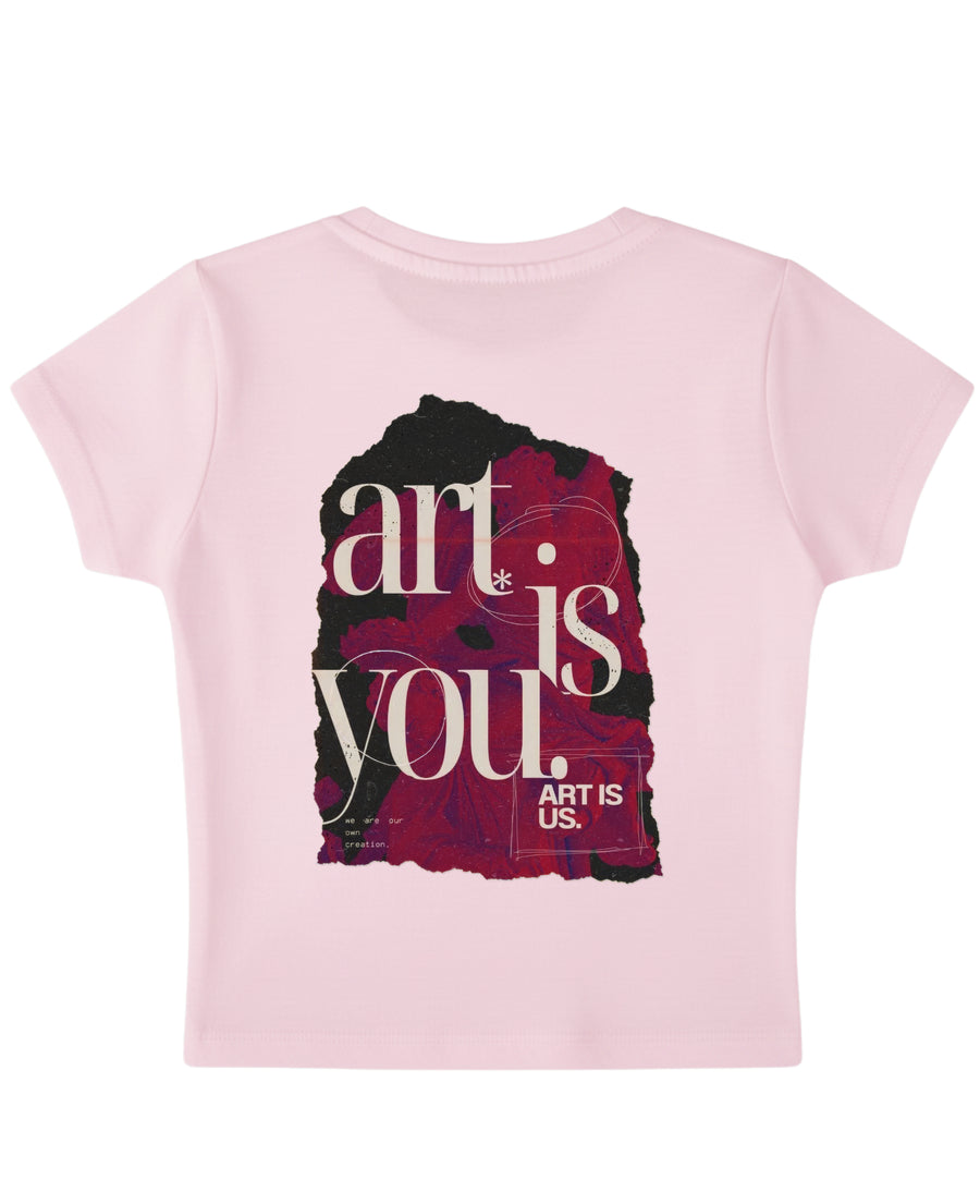 Baby Pink Baby Tee Back Design