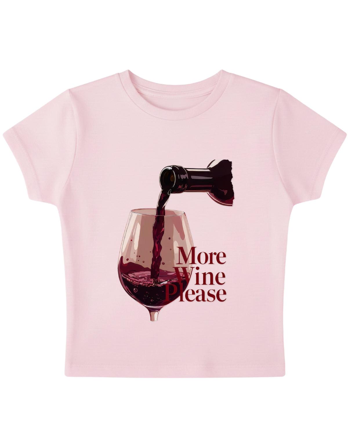 Baby Pink Baby Tee Front Design