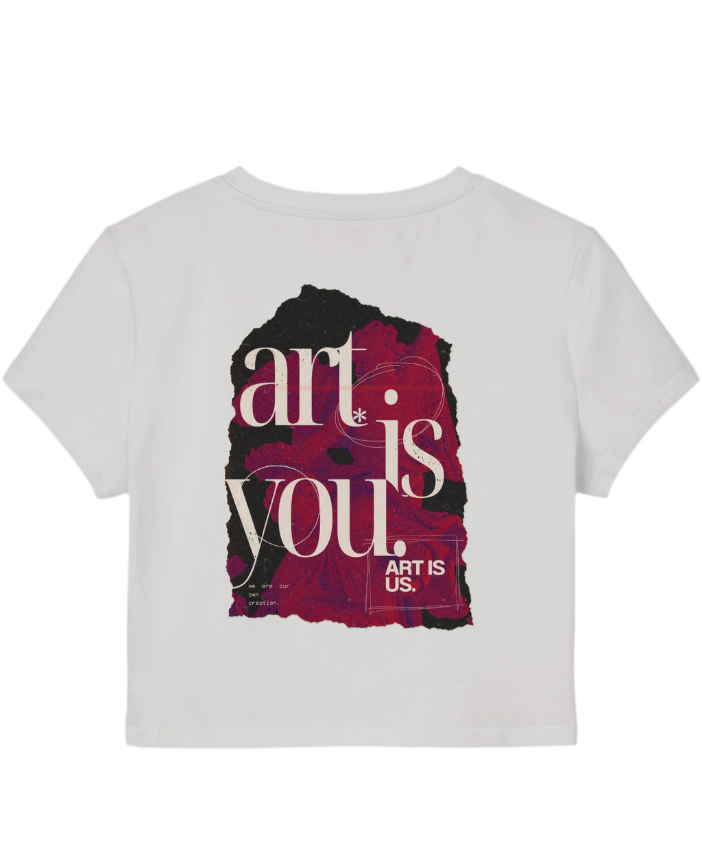 White Baby Tee Back Design