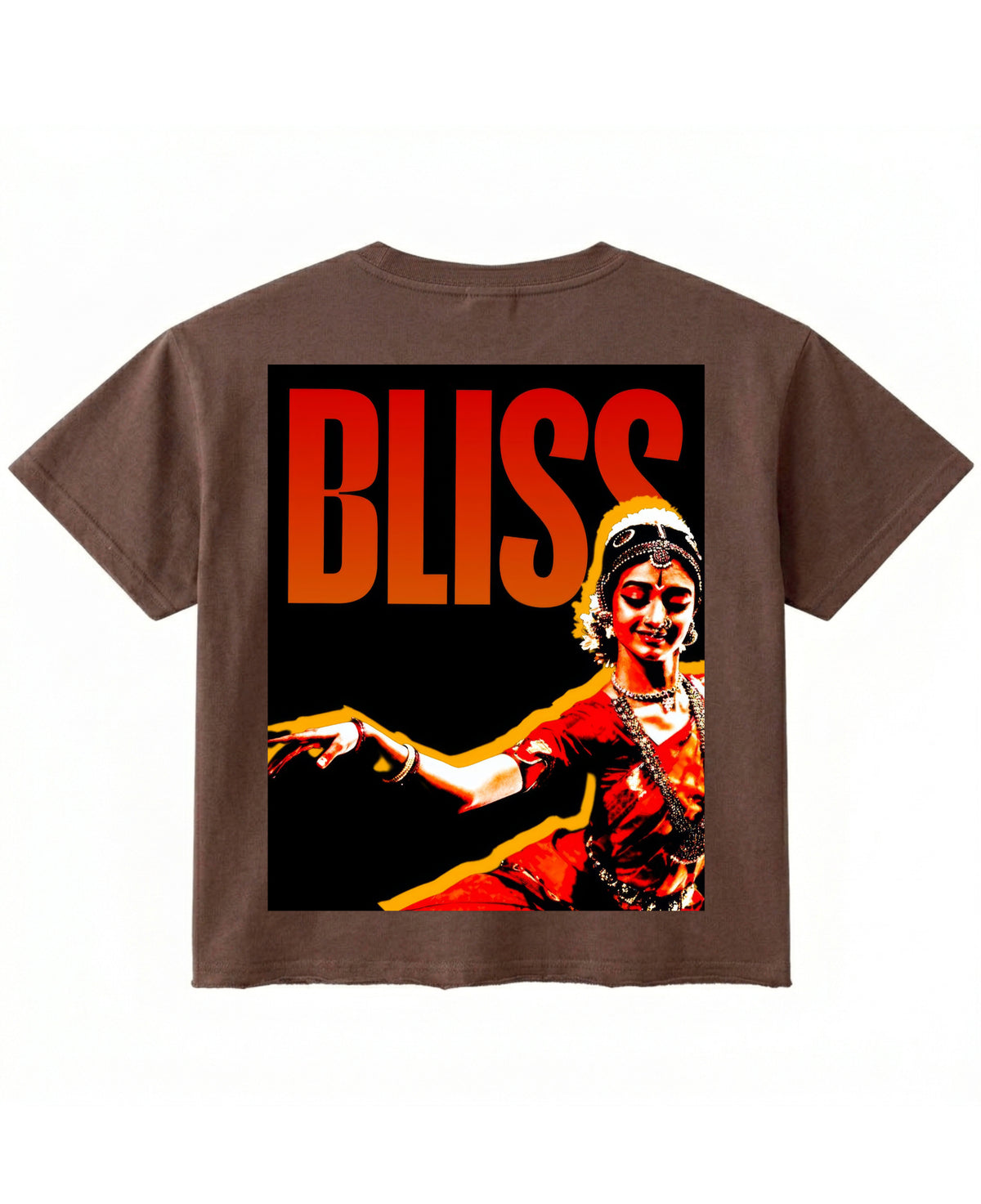 Brown Boxy Fit T-shirt Back Design