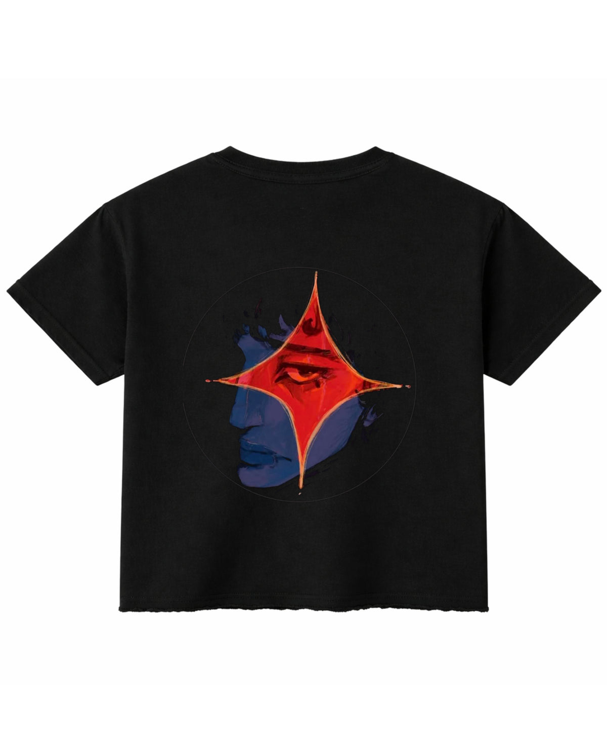 Black Boxy Fit T-shirt Back Design