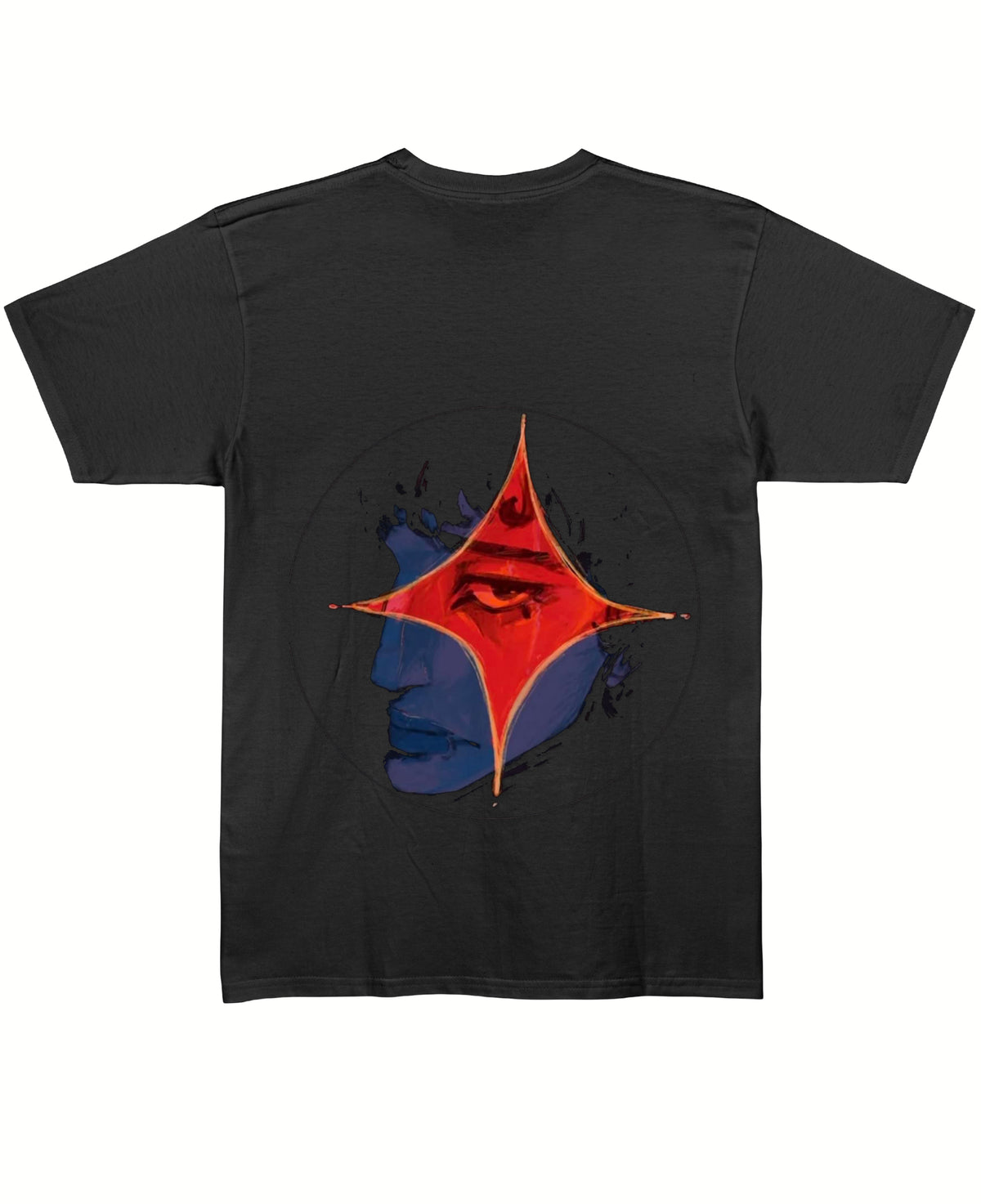 Black Regular Fit T-shirt Back Design