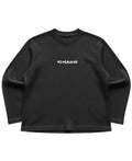 Black waffle knit oversized full-sleeve Front Design