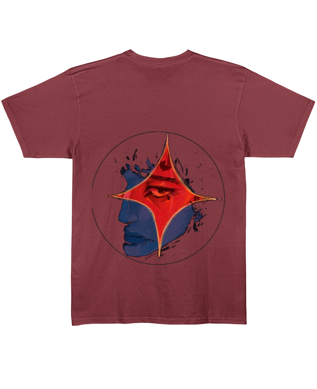 Maroon Regular Fit T-shirt Back Design