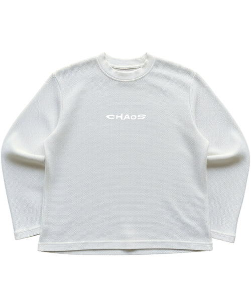 Off-white waffle knit oversized full-sleeve Front Design