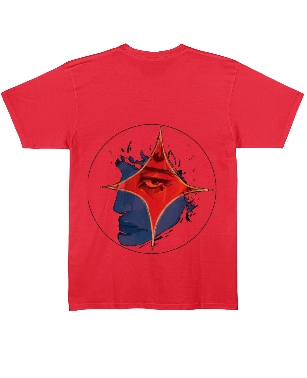 Red Regular Fit T-shirt Back Design
