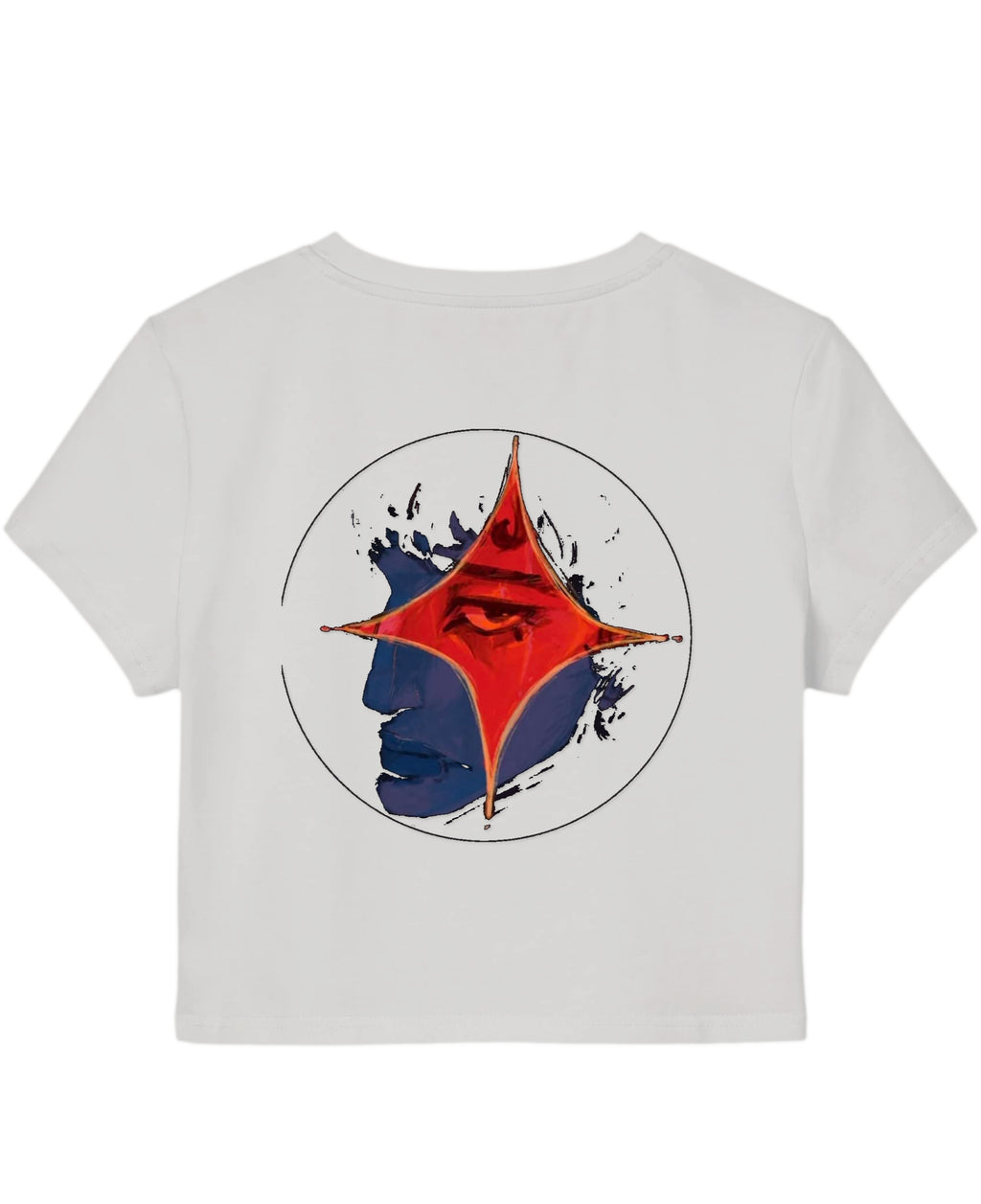 White Baby Tee Back Design