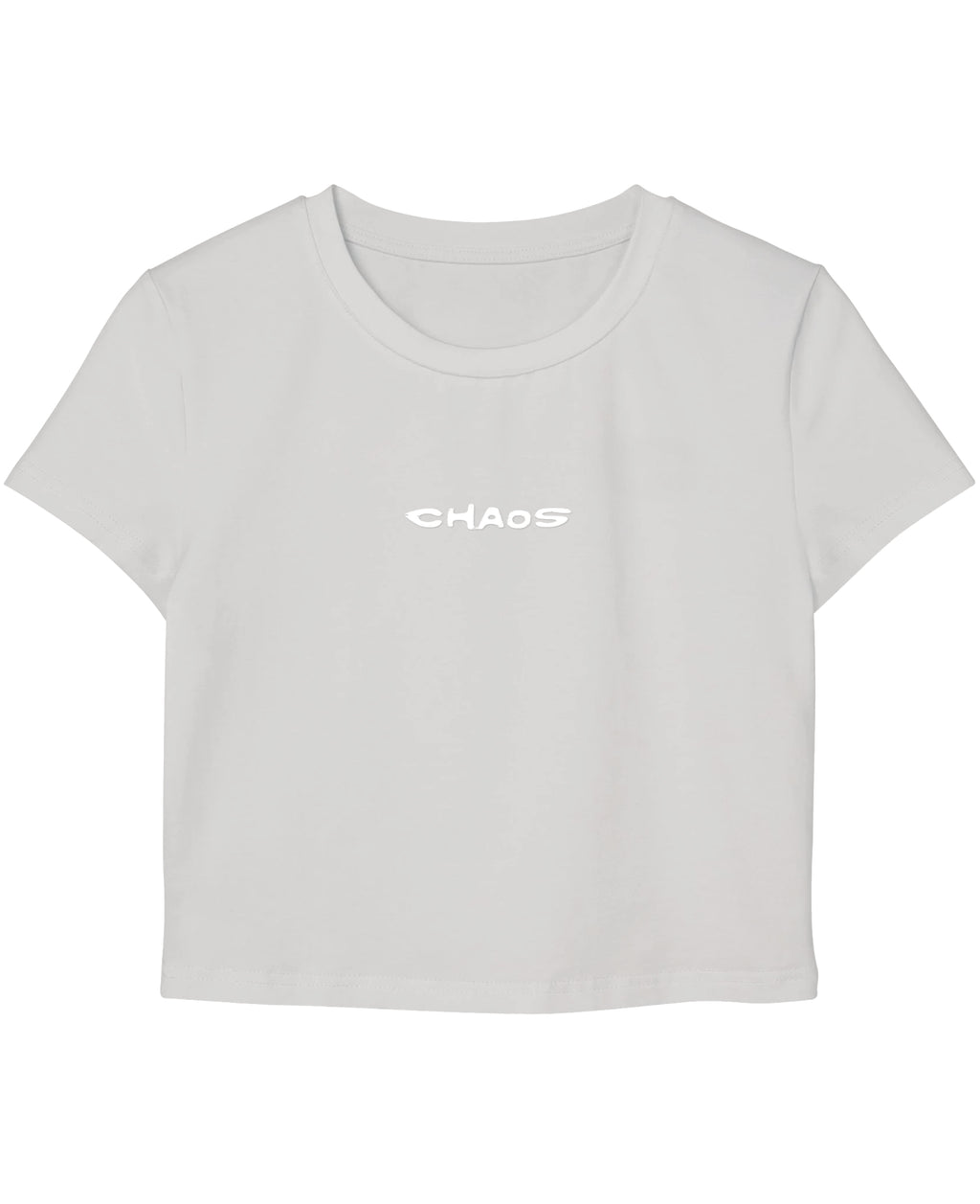 White Baby Tee Front Design