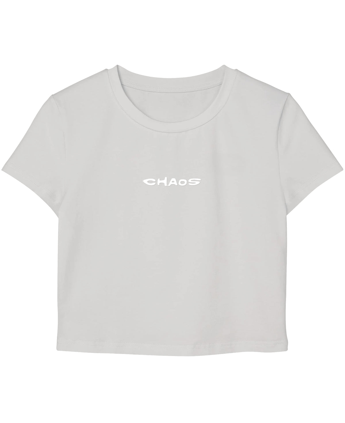 White Baby Tee Front Design