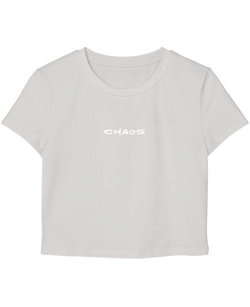 White Baby Tee Front Design