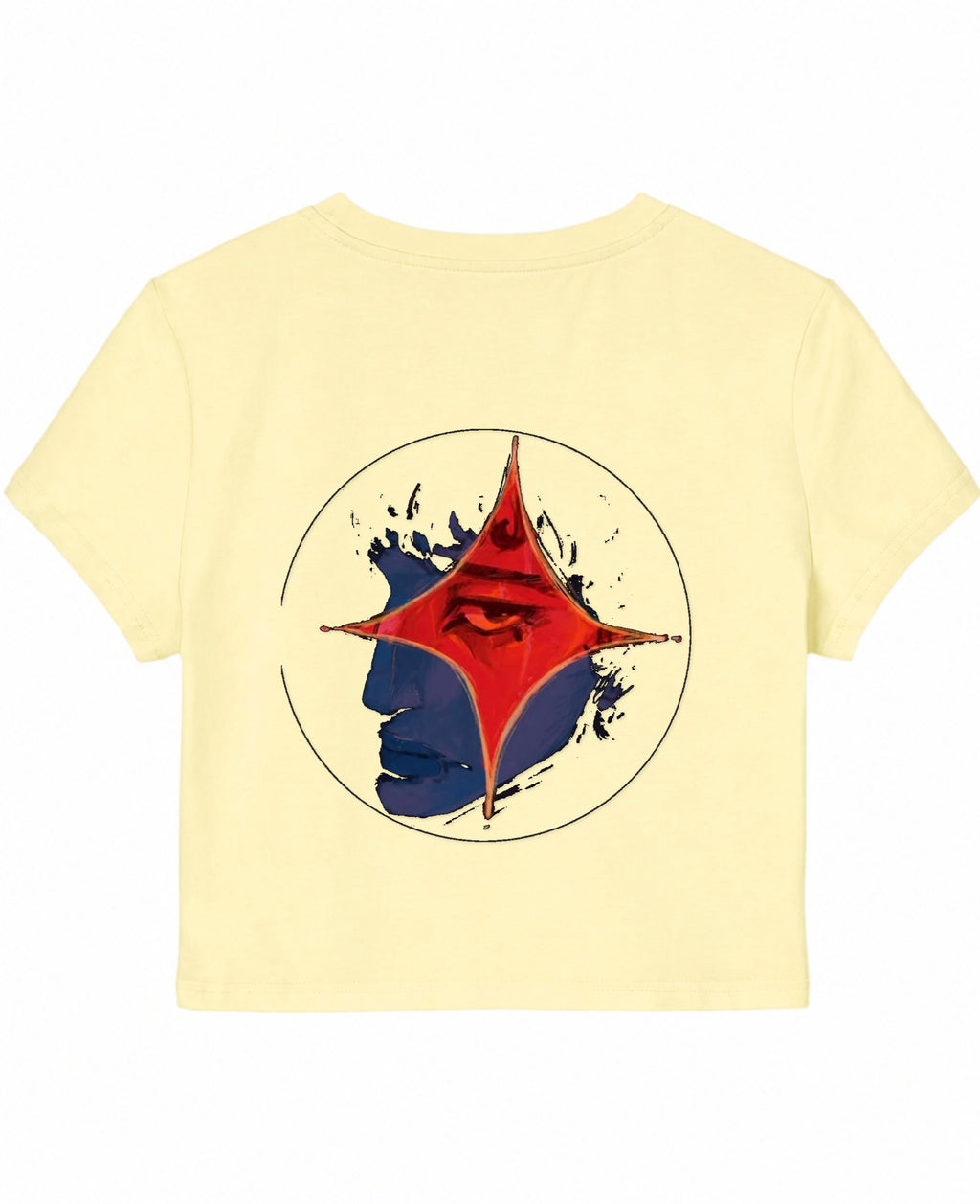 Butter Yellow Baby Tee Back Design