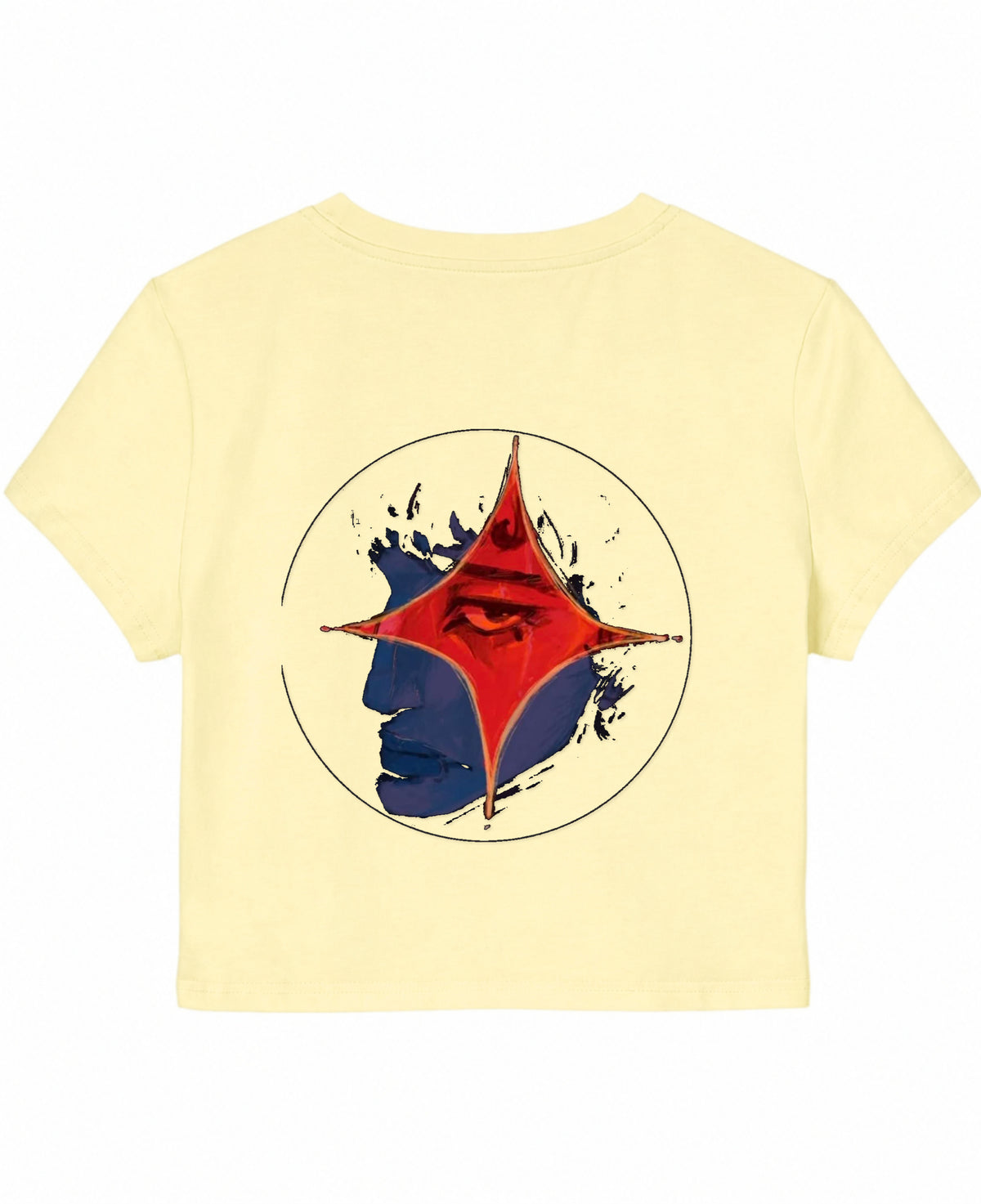 Butter Yellow Baby Tee Back Design