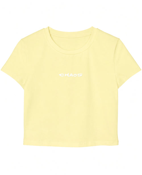 Butter Yellow Baby Tee Front Design