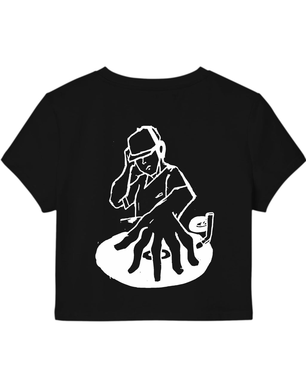 Black Baby Tee Back Design