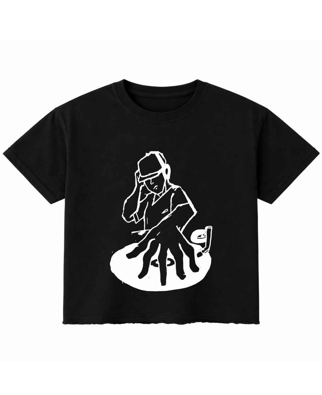 Black Boxy Fit T-shirt Front Design