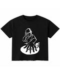 Black Boxy Fit T-shirt Front Design