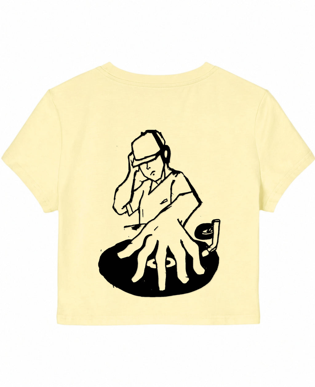 Butter Yellow Baby Tee Back Design