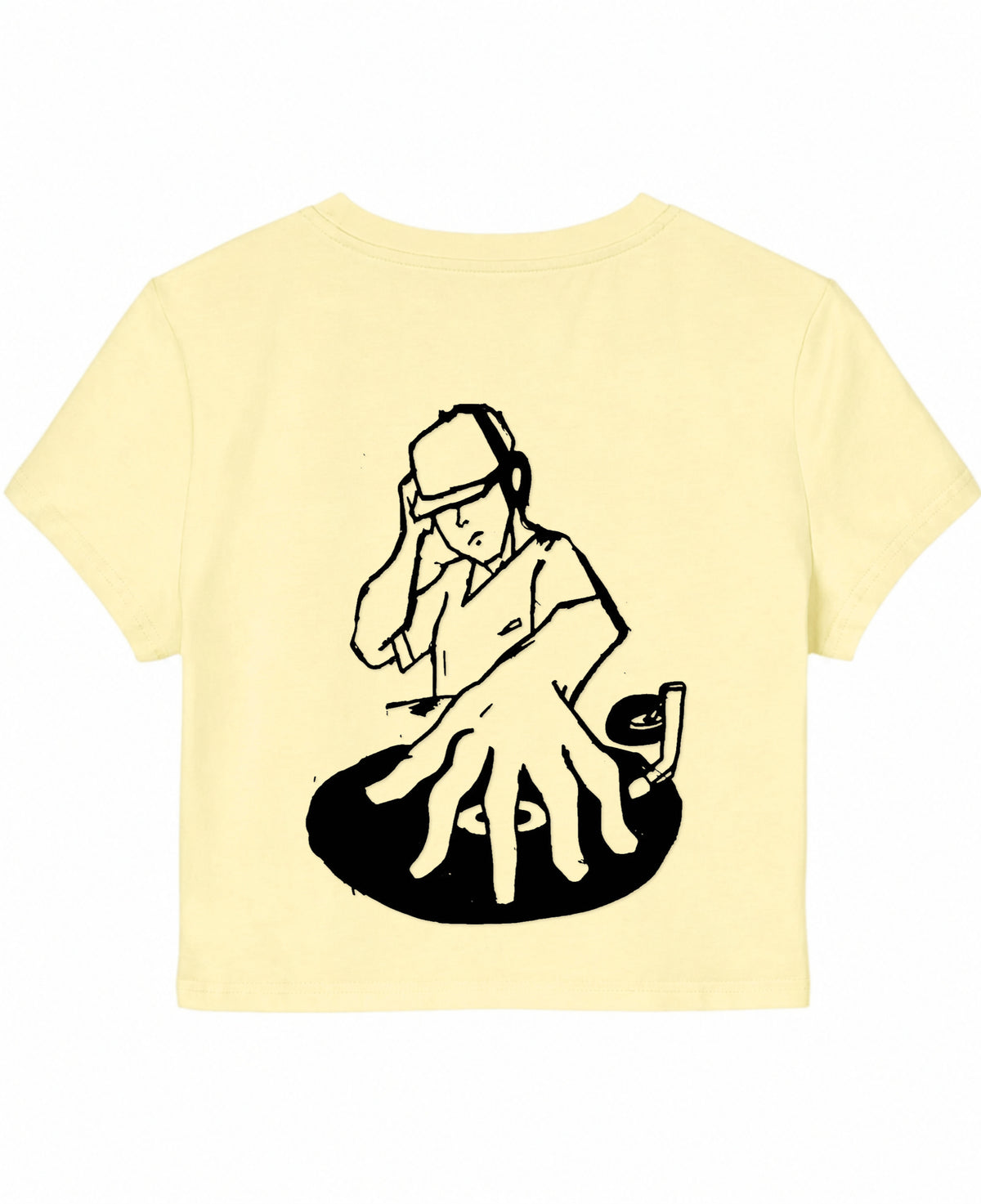 Butter Yellow Baby Tee Back Design