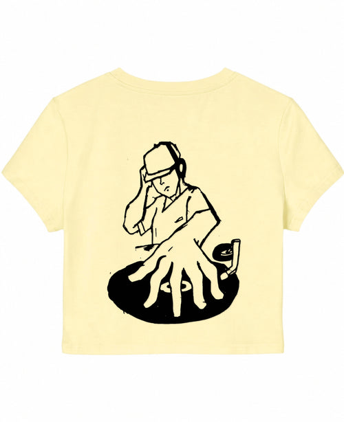Butter Yellow Baby Tee Back Design