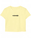 Butter Yellow Baby Tee Front Design
