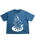 Denim Wash Boxy Fit T-shirt Front Design
