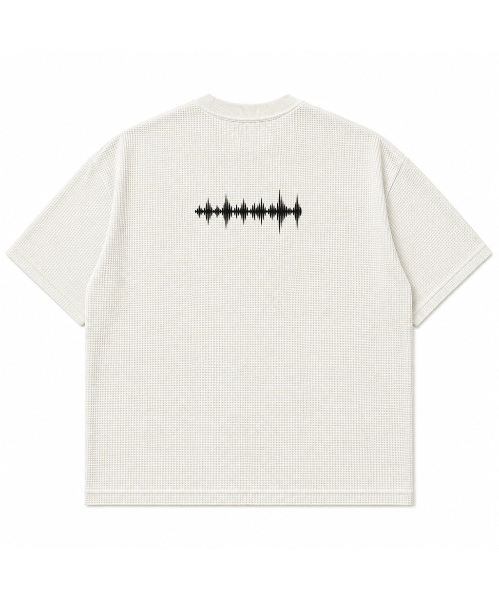 Off-white waffle boxy fit Back Design