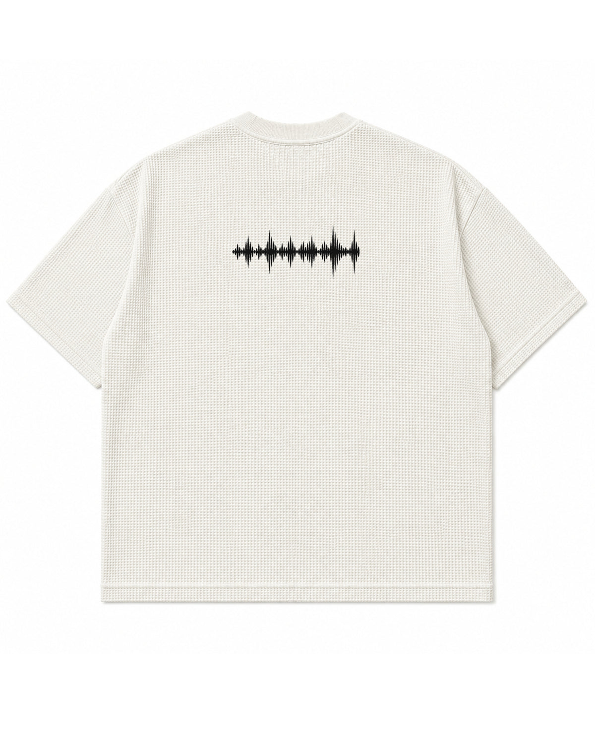 Off-white waffle boxy fit Back Design