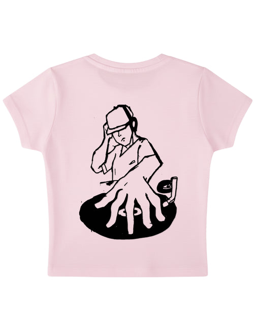 Baby Pink Baby Tee Back Design