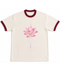 Off White & Maroon Ringer tee Front Design