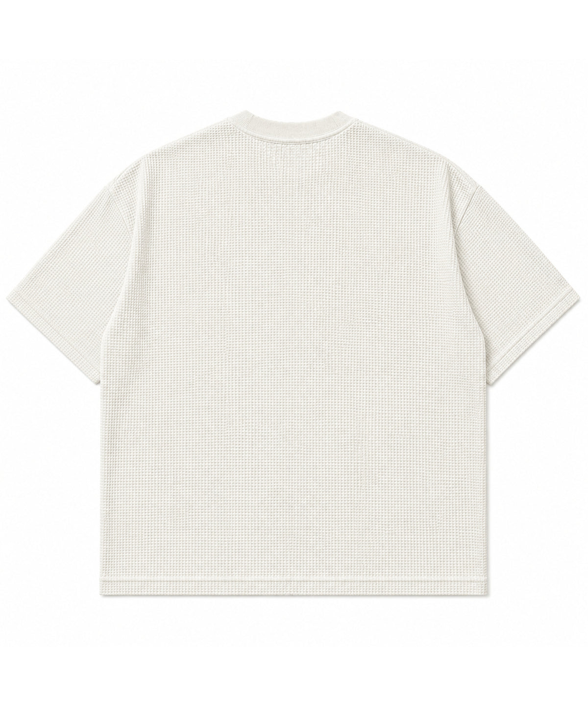 Off-white waffle boxy fit Back Design