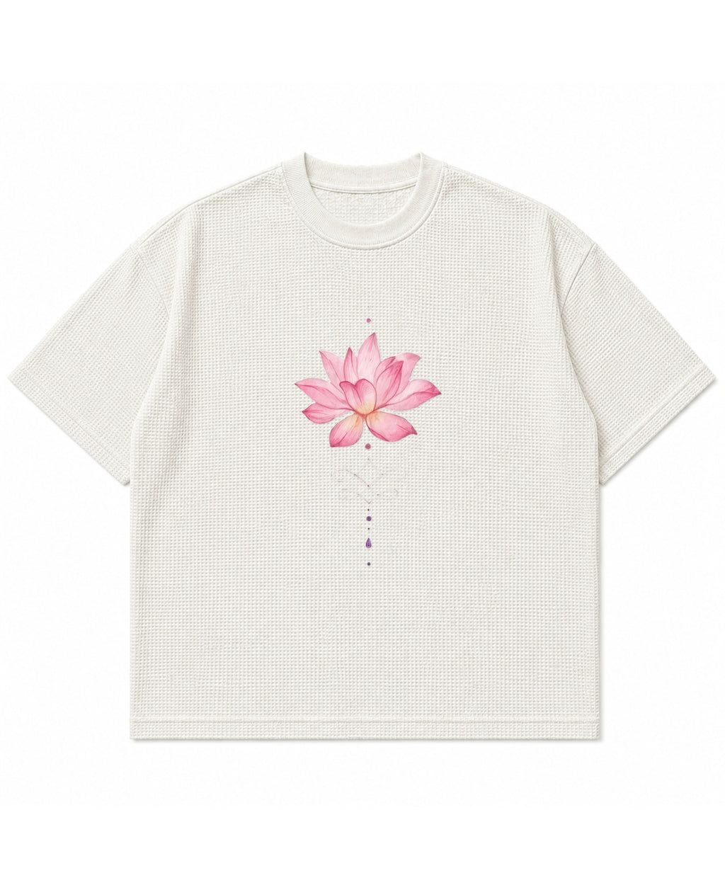 Off-white waffle boxy fit Front Design