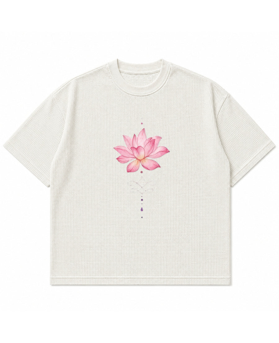 Off-white waffle boxy fit Front Design