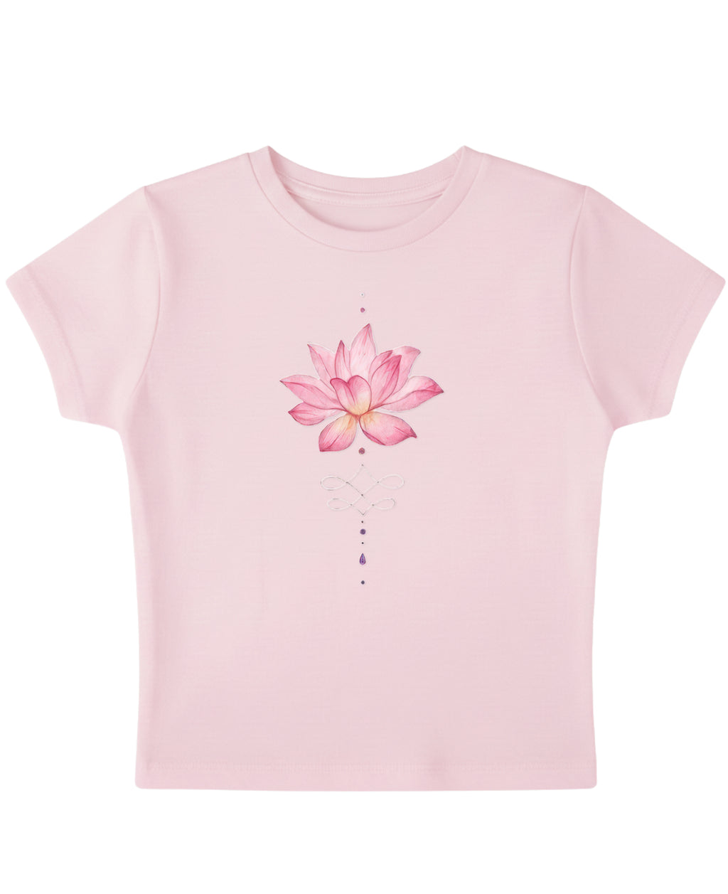 Baby Pink Baby Tee Front Design