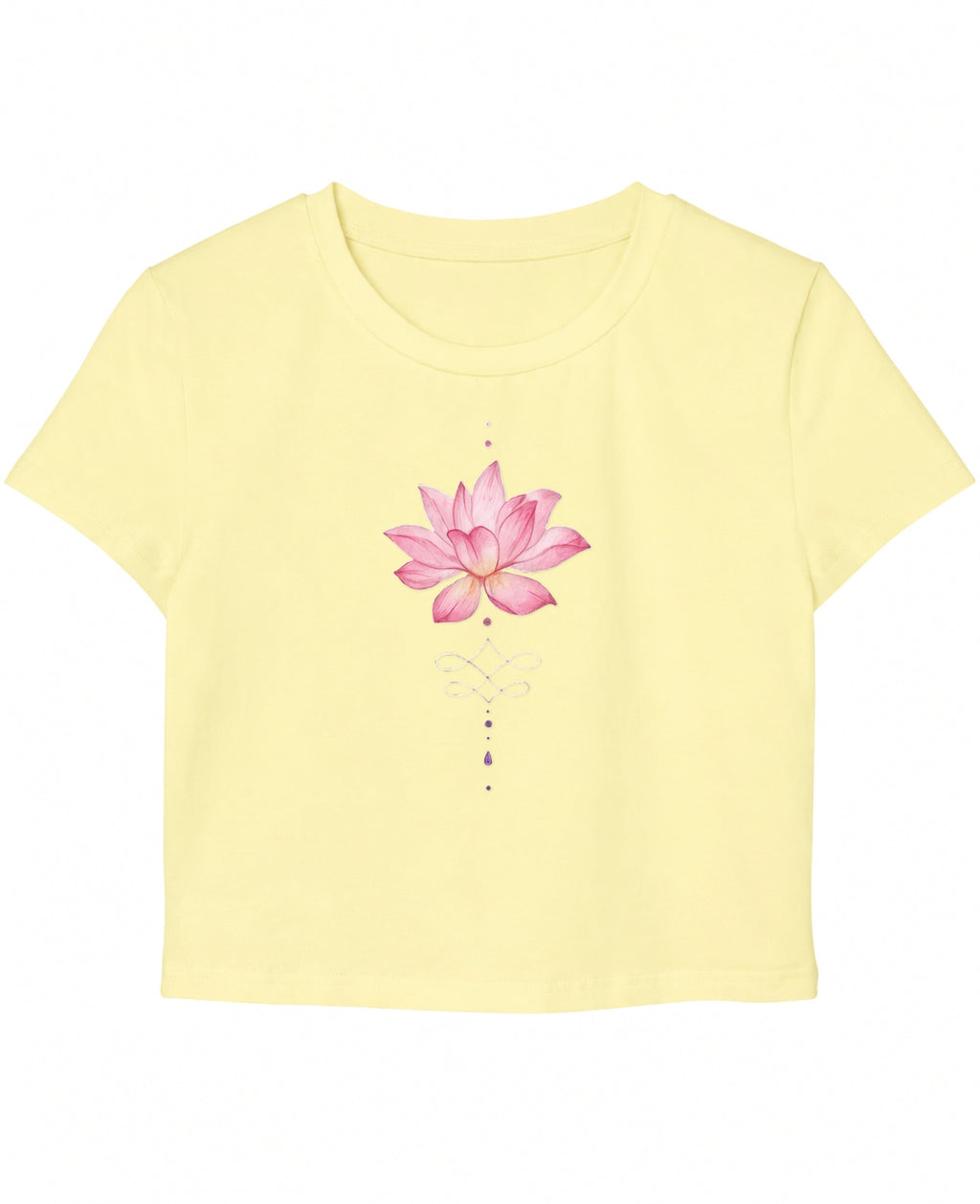 Butter Yellow Baby Tee Front Design