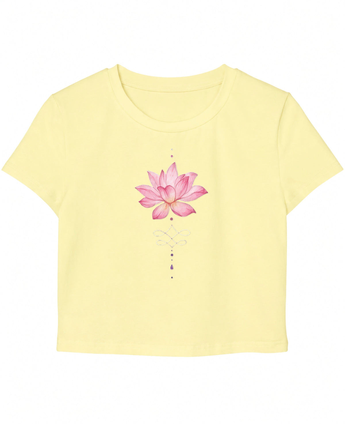 Butter Yellow Baby Tee Front Design