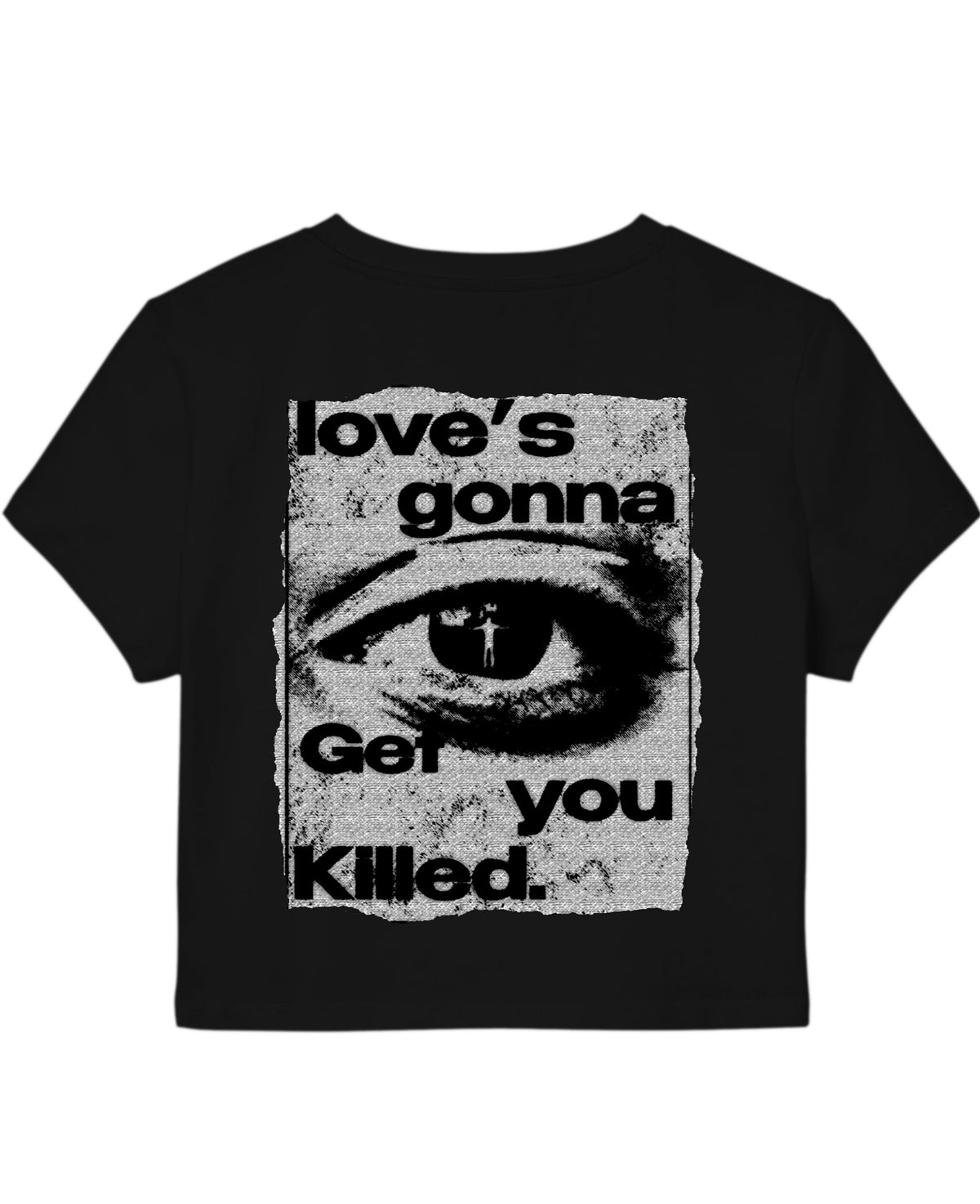 Black Baby Tee Back Design
