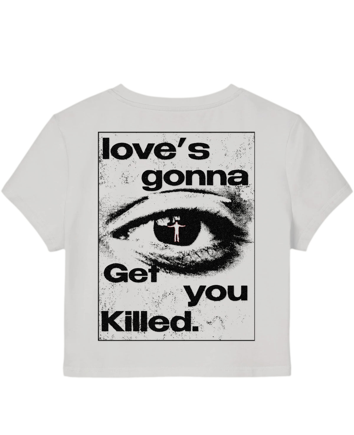 White Baby Tee Back Design