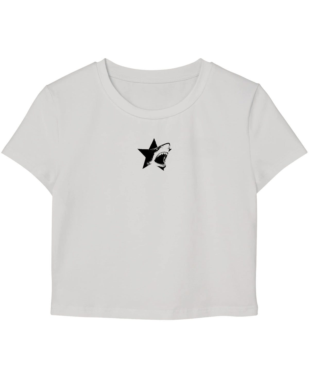 White Baby Tee Front Design