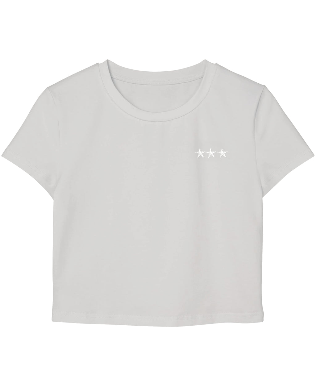White Baby Tee Front Design