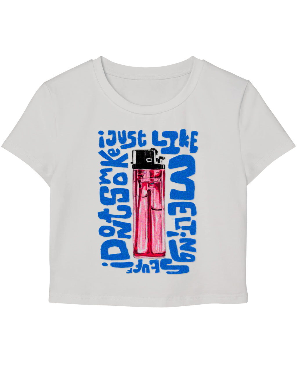 White Baby Tee Front Design