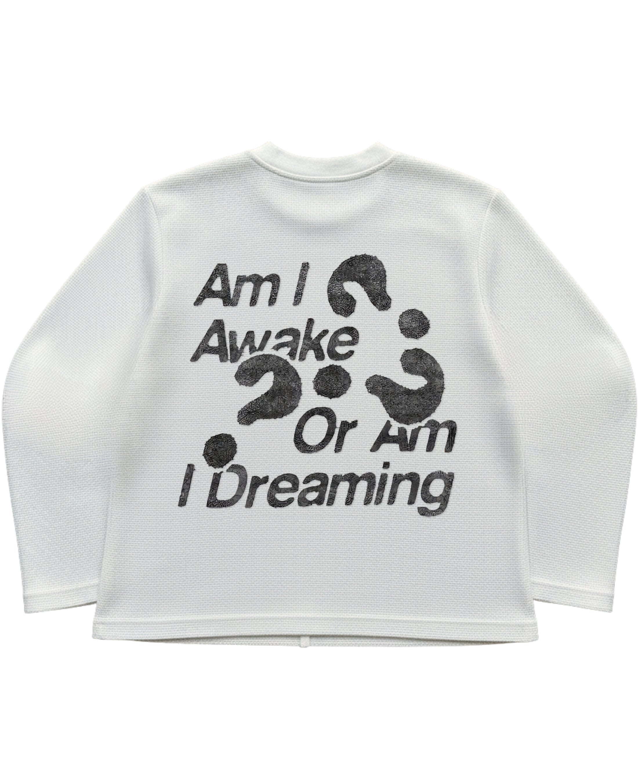 Off-white waffle knit oversized full-sleeve Back Design