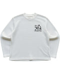 Off-white waffle knit oversized full-sleeve Front Design
