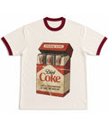 Off White & Maroon Ringer tee Front Design