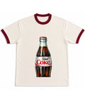 Off White & Maroon Ringer tee Front Design