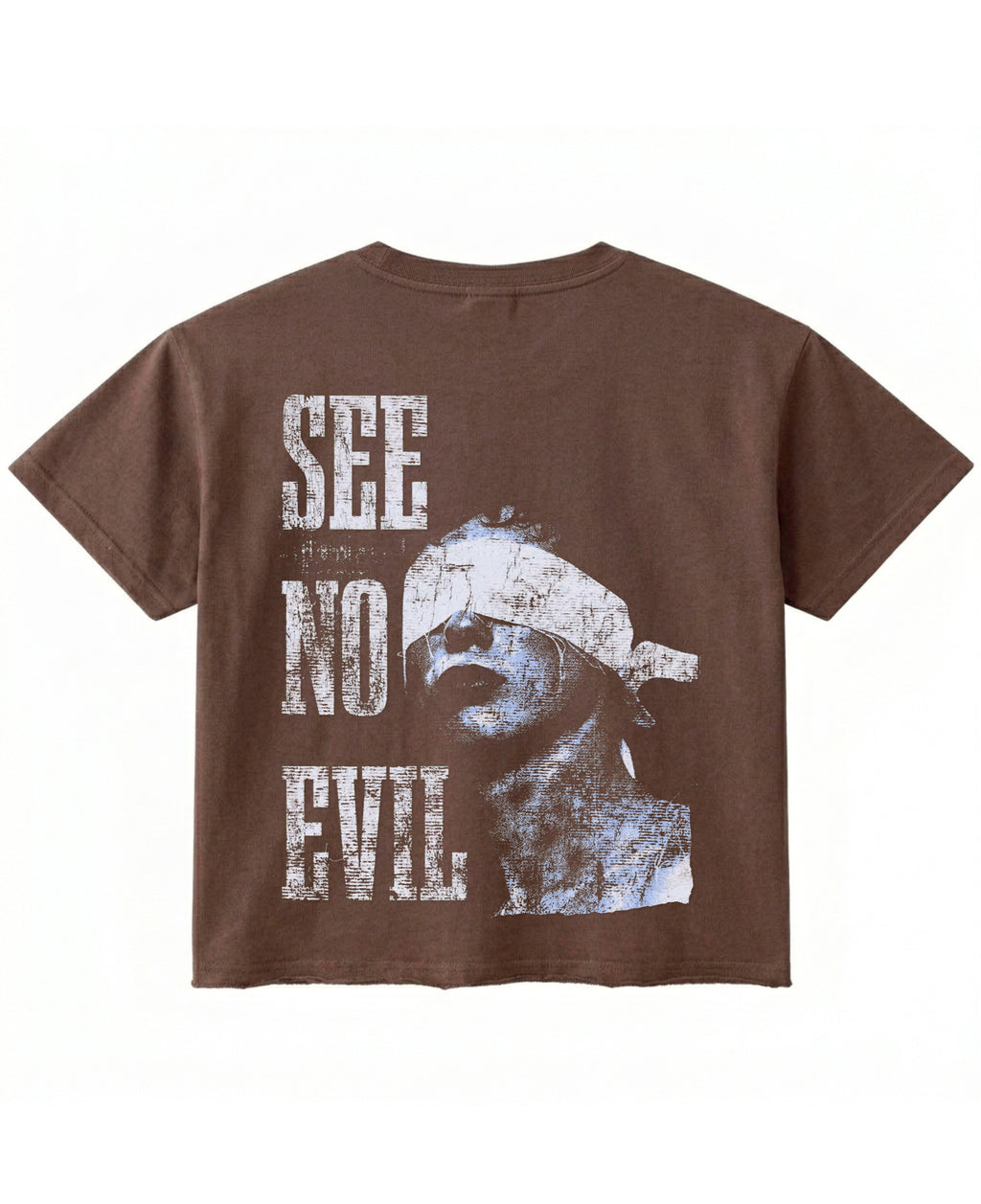 Brown Boxy Fit T-shirt Back Design