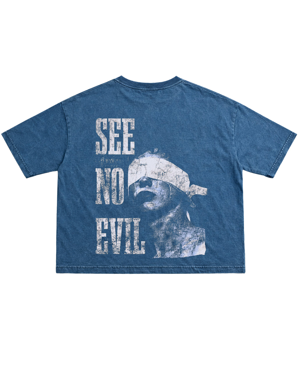 Denim Wash Boxy Fit T-shirt Back Design