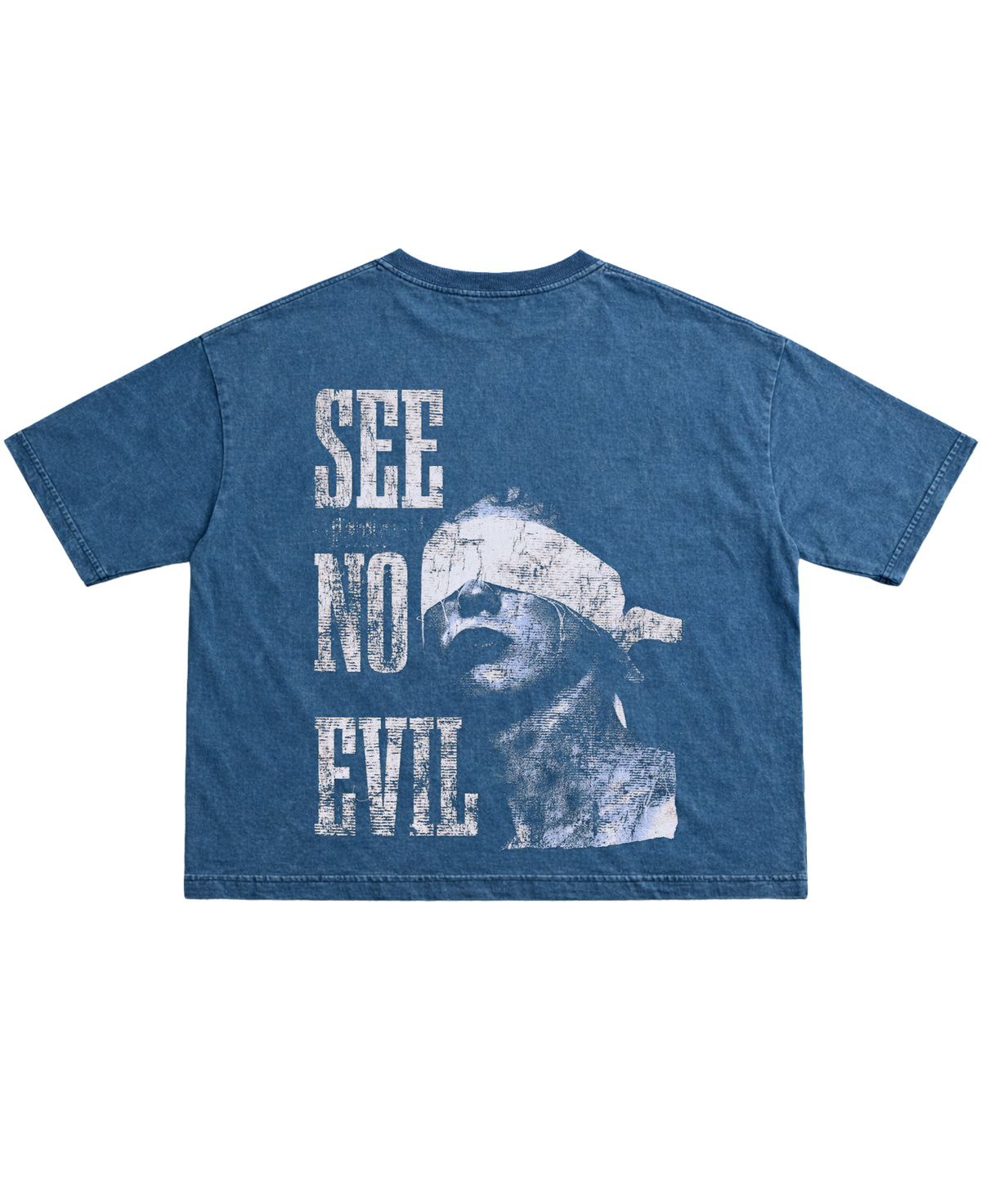 Denim Wash Boxy Fit T-shirt Back Design