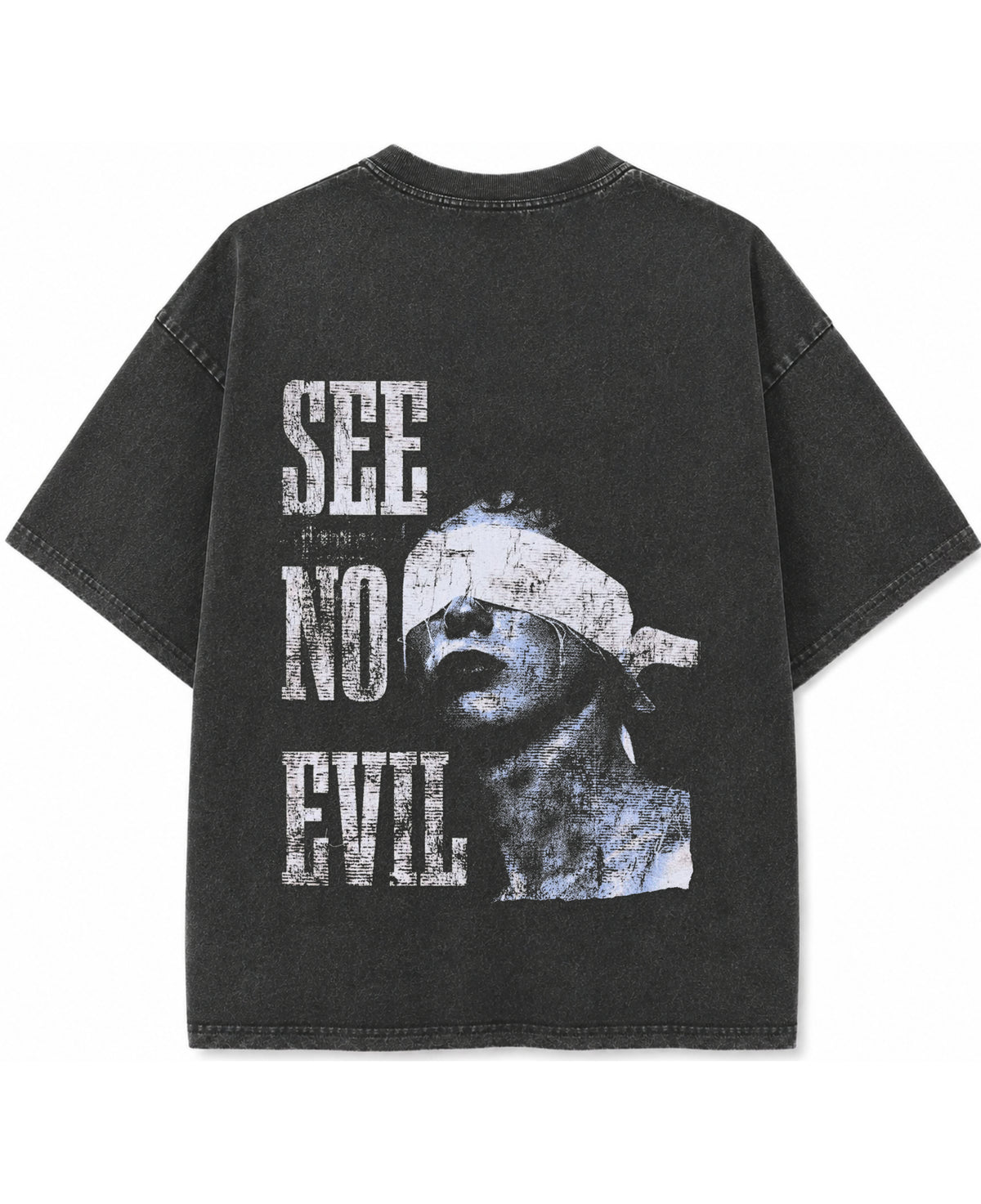 Vintage Fade Wash Oversized T-shirt Back Design
