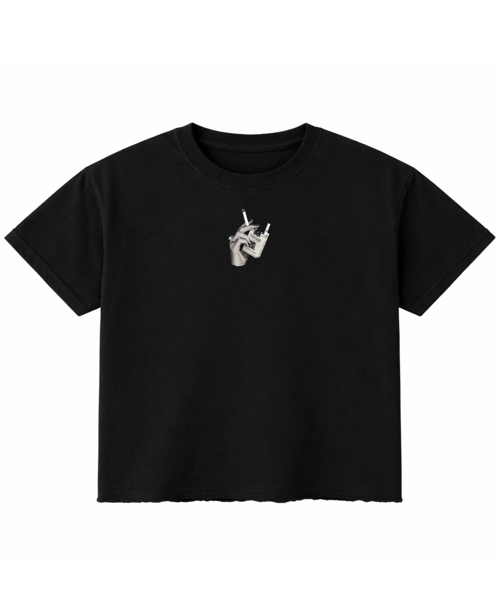 Black Boxy Fit T-shirt Front Design