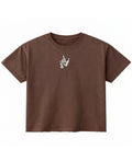Brown Boxy Fit T-shirt Front Design